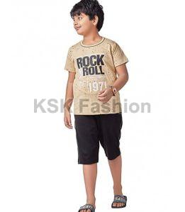Kids Half Sleeve T-Shirt and Capri Set