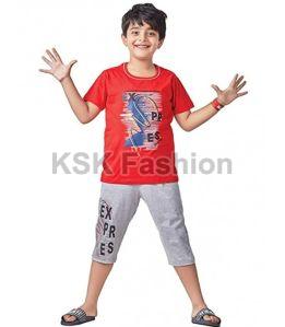 Kids Half Sleeve T-Shirt and Capri Set