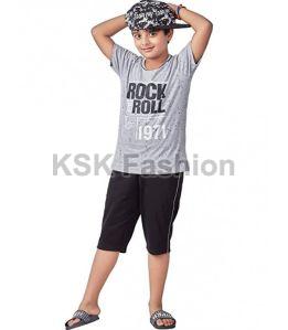 Kids Half Sleeve T-Shirt and Capri Set