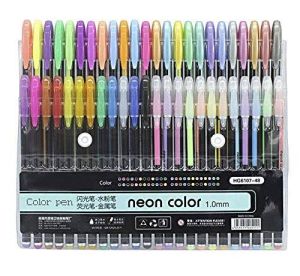 Multicolor Plastic 48 Pieces Neon Colored Pen