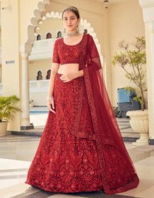 Ladies Red Designer Lehenga