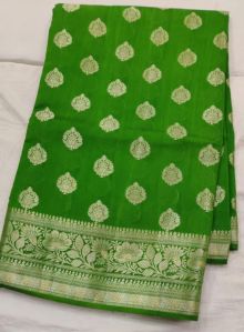 Light Green Matka Silk Saree