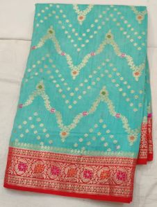 Turquoise Matka Silk Saree