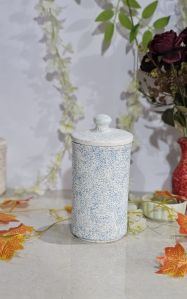 750gm Sky Blue Print Ceramic Jar