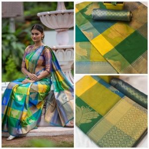 Multi Color Kanchipuram Silk Saree