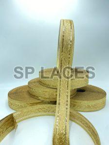 Golden Gotta Patti Border Lace