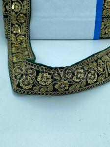 Heavy Embroidered Sequence Work Velvet Lace