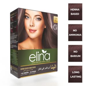 Elina Unisex Henna Hair Color-Dark Brown