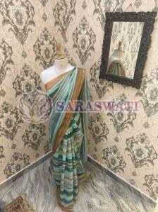 Organza Striped Saree