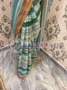 Organza Striped Saree