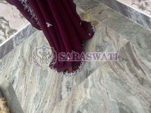 Georgette Aari Embroidered Saree