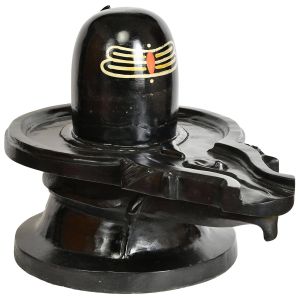 Black Marble Shiva Lingam