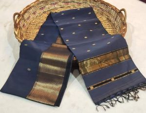 Maheshwari Handloom Silk Cotton Jari Buti Saree