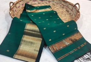 Maheshwari Handloom Silk Cotton Jari Buti Saree