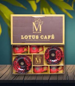 Lotus Caf 4 Piece Coffee Mug Set