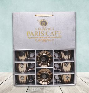 Paris Cafe 8 Piece Coffee Mug Set