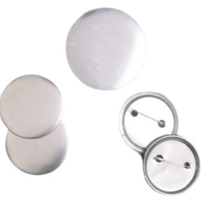 44mm White Metal Promotional Button Badge