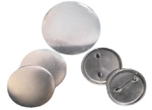58mm White Metal Round Promotional Button Badge