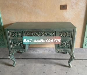 Carved Wooden Console Table