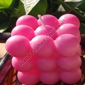Pink Bubble Candles