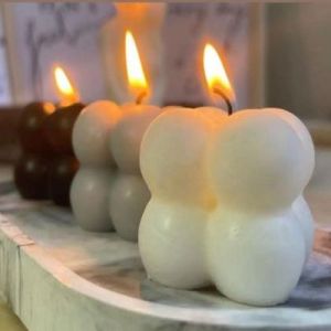 White Bubble Candles