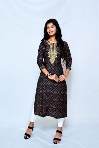 Rayon Embroidery Kurti