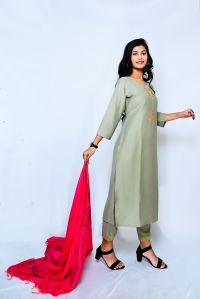 Green Kurti Pant Set