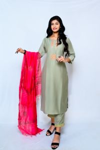 Green Kurti Pant Set