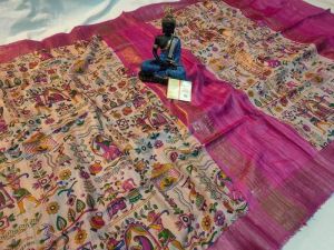 Tussar Ghicha Print Saree