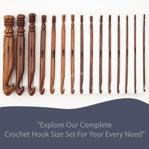 Wooden crochet Hook set of 15