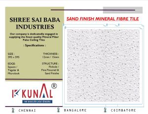 kunal mineral fibre ceiling tile sand