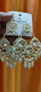 Kundon moti stone design earrings celebrity collection
