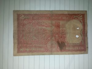 rare indian two rupees note