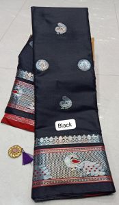 Silk cotton Mina mor saree