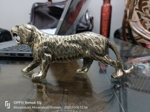 solid brass tiger statue