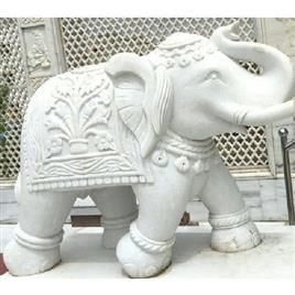 Marble Elephant Statue