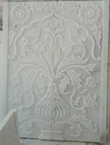 Glossy White Marble Jali