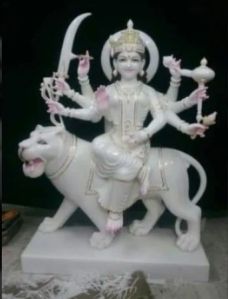 White Marble Durga Maa Statue