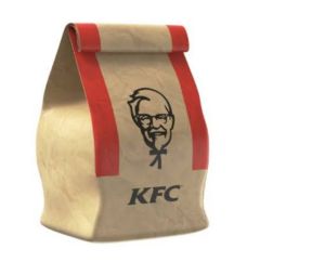 Paper bag for fastfood centre