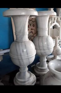 White Round Marble Pot