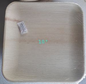 10 inch Square Areca Plate