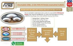 Stainless Steel 310H Pipe Fittings