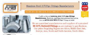 stainless steel 317l pipe fittings