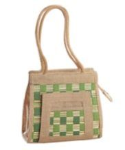 printed designer elegant jute ladies handbag