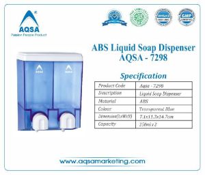 ABS Soap Dispenser 250 ml x 2 - AQSA 7298 Blue