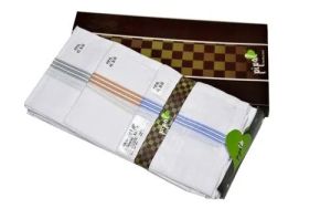 Men White Borders Handkerchief