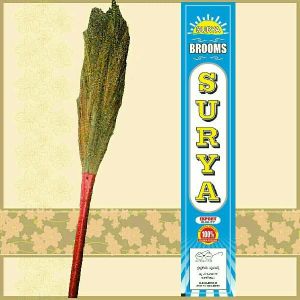 Surya v-shaped double grass floor broom
