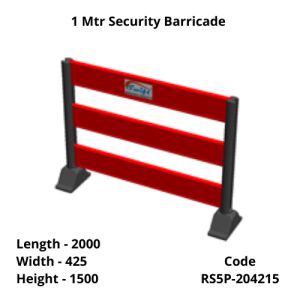 5 PC\'s Mgl 24 Inch LLDPE Road Safety Barricade RSB-5P-2.5M (Mgl)
