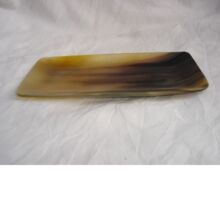 natural buffalo horn serving plates in rectangular shape