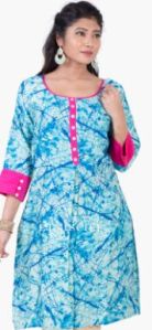 Canvas Print Styled Cotton Kurti